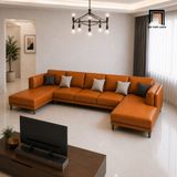  Bộ sofa U UT80 Parco dài 3m4 da giả đẹp cho phòng khách 