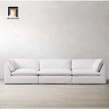  Sofa chữ U vải nhung trắng UT45 Jodar 3m x 1m6 hiện đại 