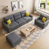  Bộ sofa KT185 Cobin màu xám lông chuột đẹp cho phòng khách 