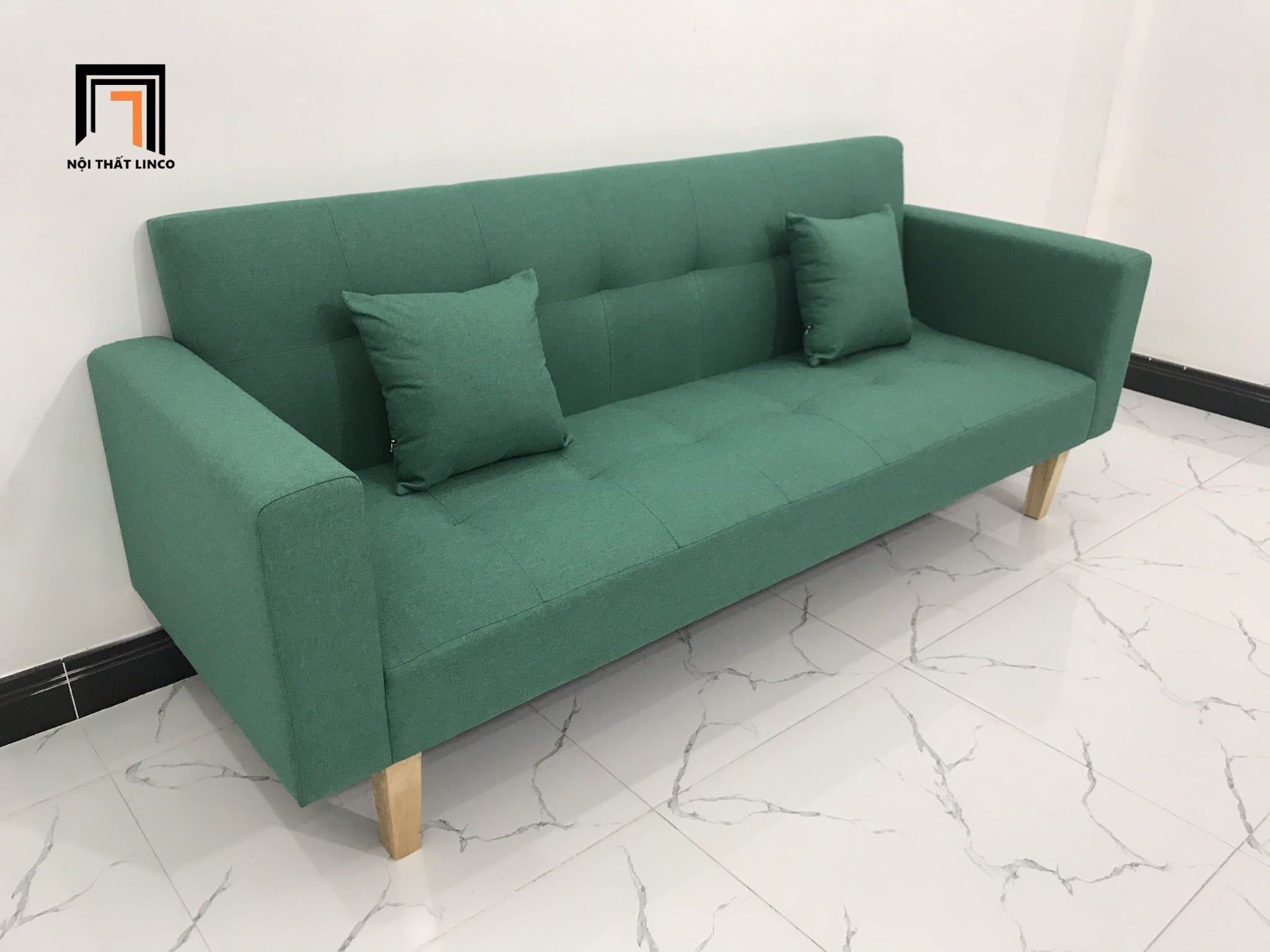  Bộ ghế sofa giường thông minh GBL2 2m hiện đại màu xanh ngọc 
