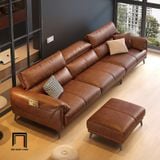 Ghế sofa băng da công nghiệp BHQ57 Paraiso 2m5 sang trọng 