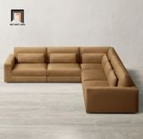  Sofa chữ U màu nâu UT44 Kibet 3m3 x 2m55 giá tốt 