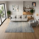  Sofa phòng khách KT156 Convey vải nỉ xám trắng sang trọng 