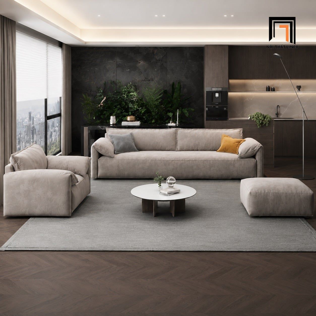  Bộ ghế sofa KT154 Flannet thiết kế đẹp tiết kiệm chi phí 