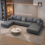  Sofa U màu xám UT74 Grove 3m15 x 1m6 cho phòng khách 