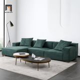  Bộ ghế sofa góc L GT31 Squaror 2m8 x 1m6 màu xanh lá vải nhung 