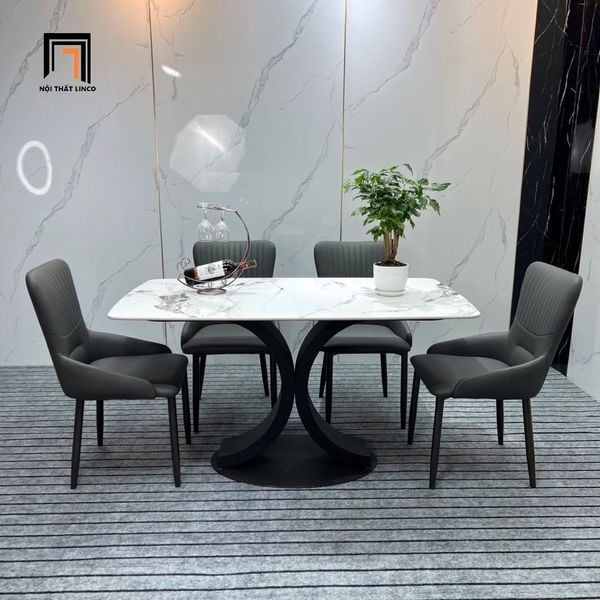 bàn ăn đá ceramic 1m2