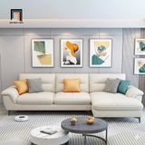  Bộ ghế sofa góc L trắng kem GT279 Solyn 2m4 x 1m6 giá rẻ 