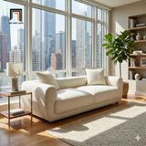  Sofa băng phòng khách vải lông cừu BHQ95 Moreau 2m xinh xắn 