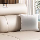  Sofa góc da công nghiệp GT273 Tazrou 2m4 x 1m6 da trắng kem 