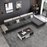  Set ghế sofa phòng khách hiện đại KT14 Ramia phối màu đen trắng 