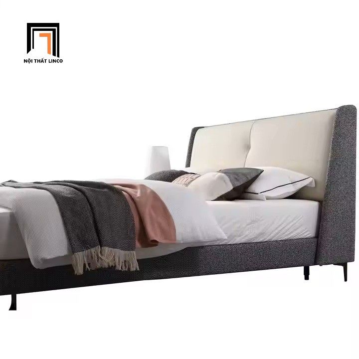  Giường ngủ phối màu vải nỉ trẻ trung GN121 Ginlet 1m6 giá rẻ 