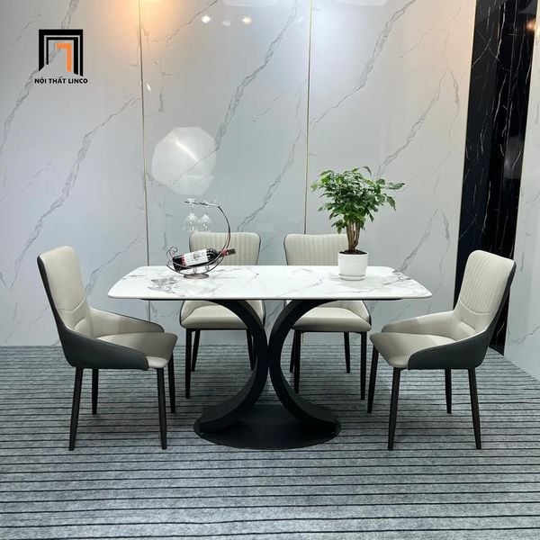 bàn ăn đá ceramic 1m2