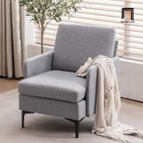  Ghế sofa đơn phòng khách giá rẻ DT105 Ghisham vải xanh dương 