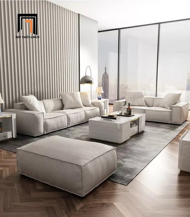  Set ghế sofa U module 3m7 UT103 Kedu vải nỉ mềm cao cấp 