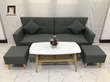  Bộ ghế sofa băng 1m9 giá rẻ BL5 Piloc màu xám đậm vải bố 