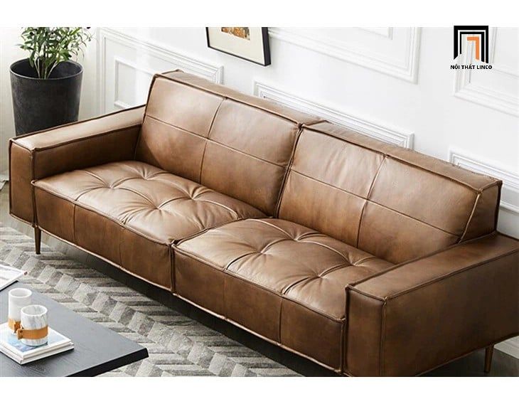  Ghế sofa băng đôi da Pu bóng BHQ56 Tanok 2m cho căn hộ 