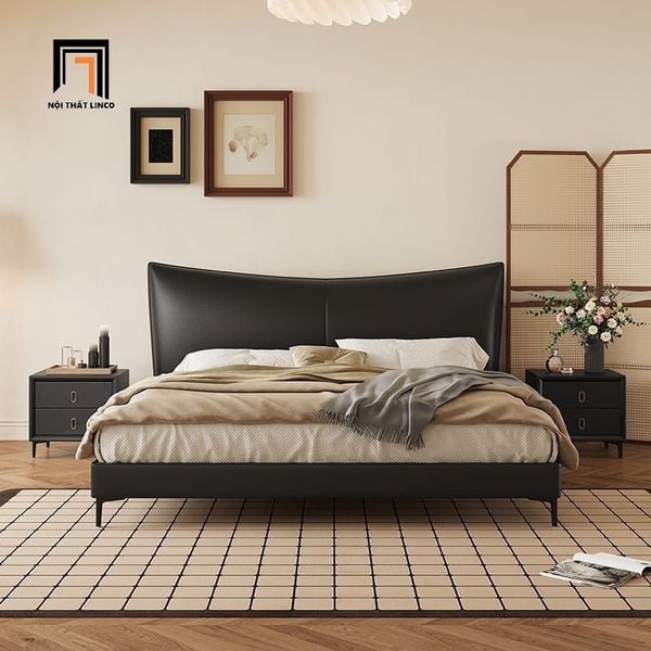 giường ngủ da pu hiện đại