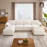  Set ghế sofa U phòng khách thư giãn UT28 Dermott 3m2 giá rẻ 