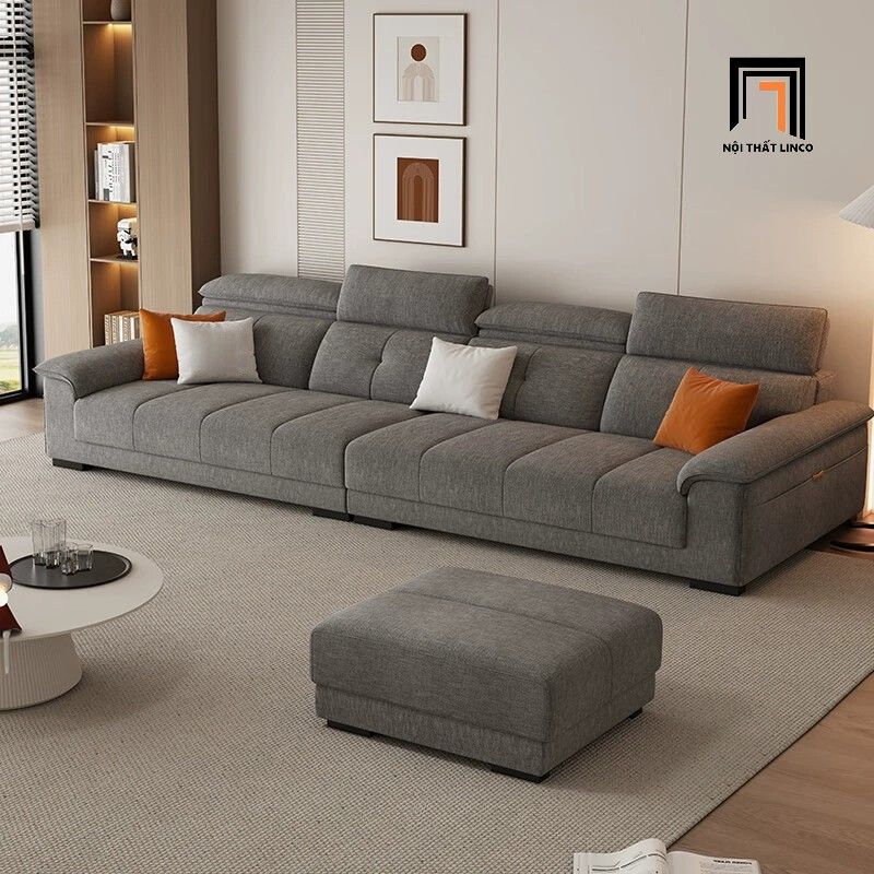  Ghế sofa văng nỉ màu be BHQ6 Farrow 2m6 gia đình hiện đại 