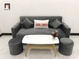  Bộ ghế sofa băng dài 1m9 BL4 Pakita vải nhung màu xám đen 