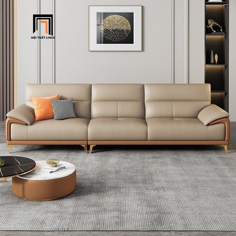  Ghế sofa băng 3 chỗ ngồi BHQ69 Praco dài 2m4 da chống trầy 