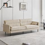  Ghế sofa băng vải nhung màu be kem BHQ52 Conrad 2m giá rẻ 