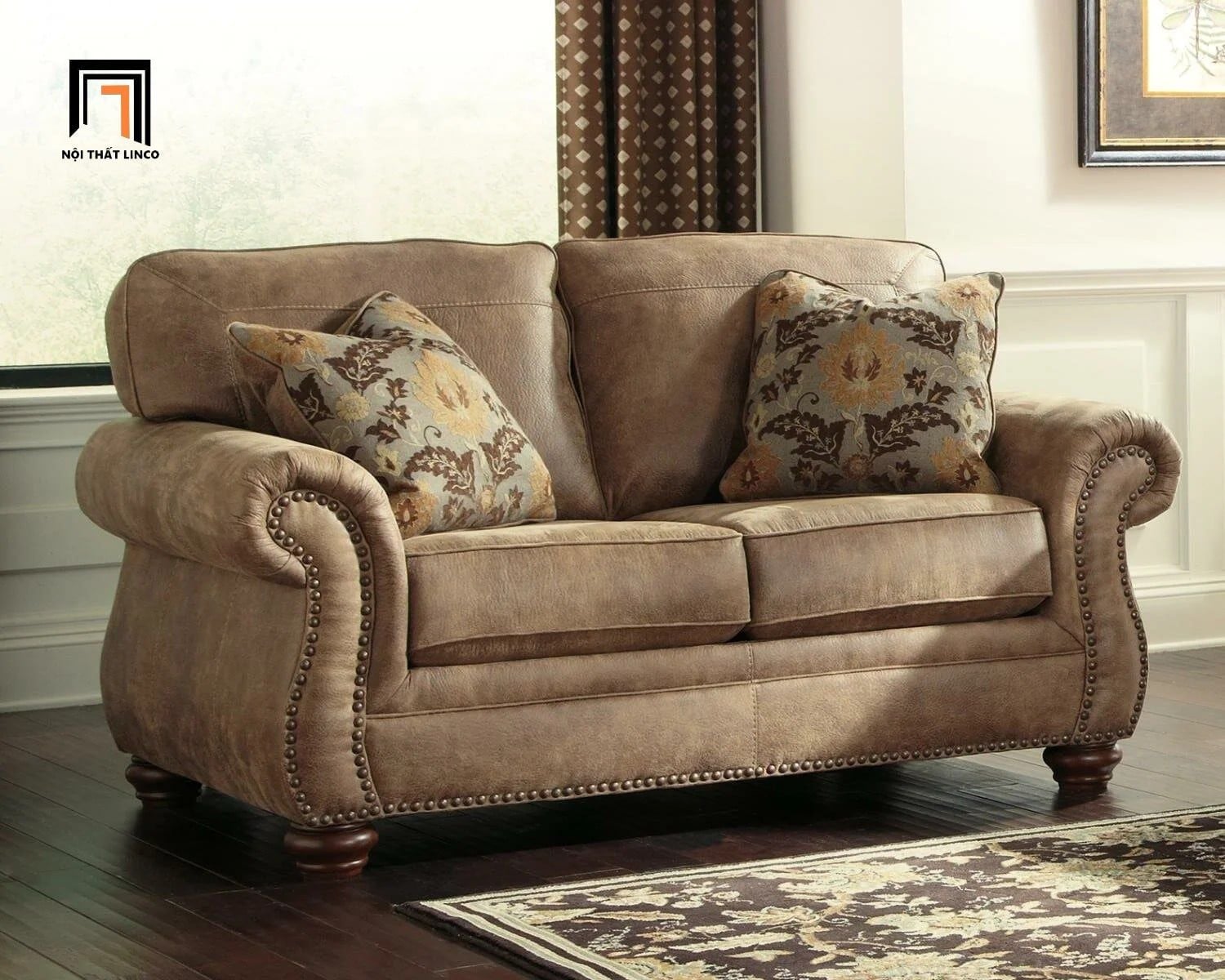  Sofa băng tân cổ điển 2m1 BHQ61 Ambrister phong cách Âu Mỹ 
