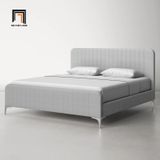  Giường ngủ căn hộ chung cư GN110 Brent bọc vải xám 1m6 x 2m 