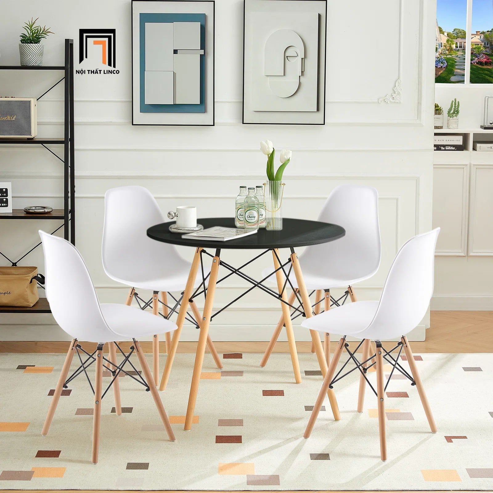  Set bàn ghế ăn giá rẻ 102-BAG4-Monroe cho phòng bếp xinh xắn 
