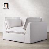  Sofa chữ U vải nhung trắng UT45 Jodar 3m x 1m6 hiện đại 