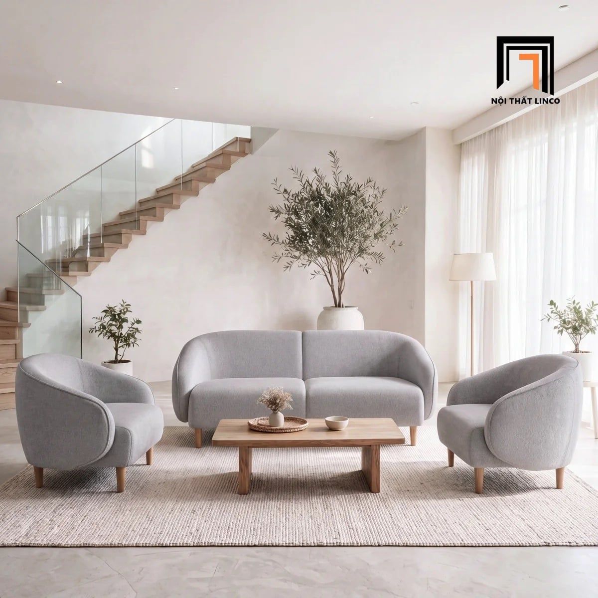  Bộ sofa cong KT170 Belmon tạo điểm nhấn cho sảnh tiếp khách 