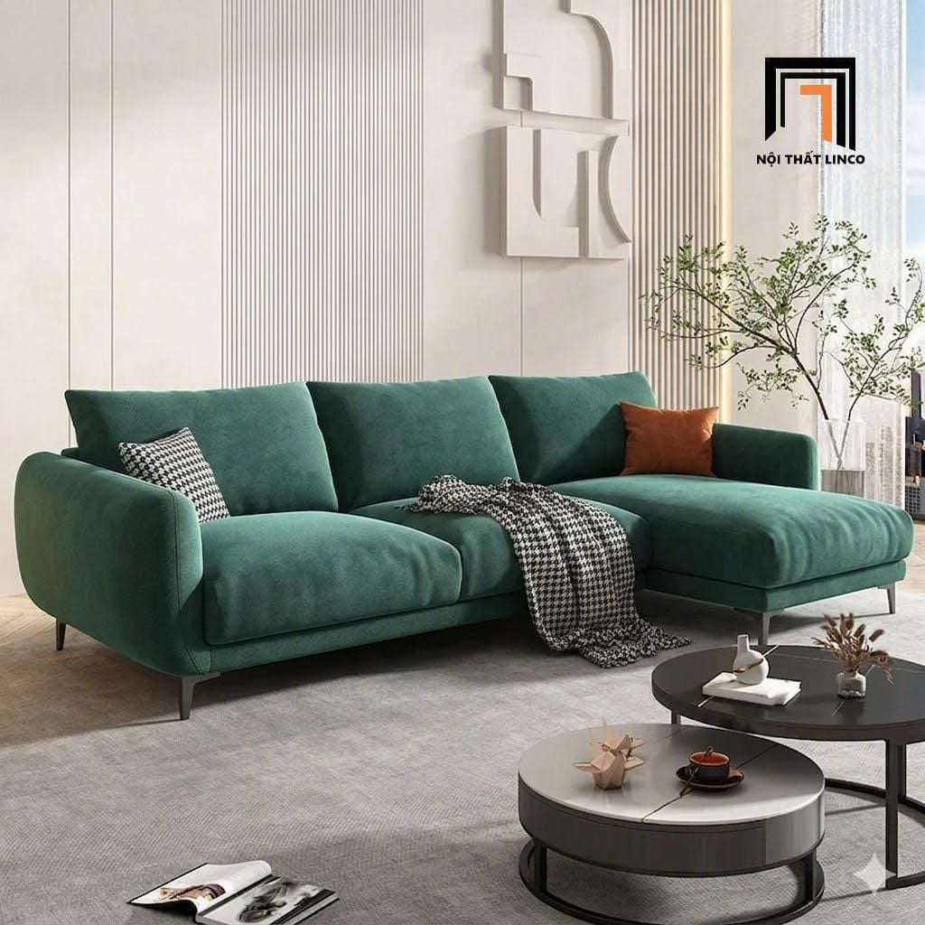  Sofa U màu xanh lá UT57 Sydney dài 3m3 đẹp cho chung cư 