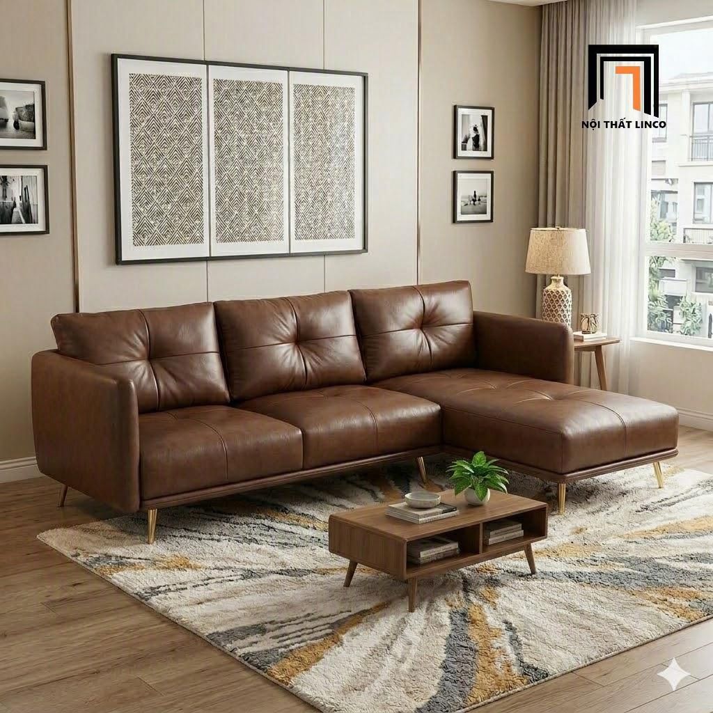  Ghế sofa U UT70 Foia dài 3m1 màu nâu đậm thiết kế tinh tế 