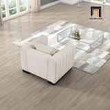  Ghế sofa đơn vải nỉ DT47 Peggy màu trắng kem cho phòng khách 