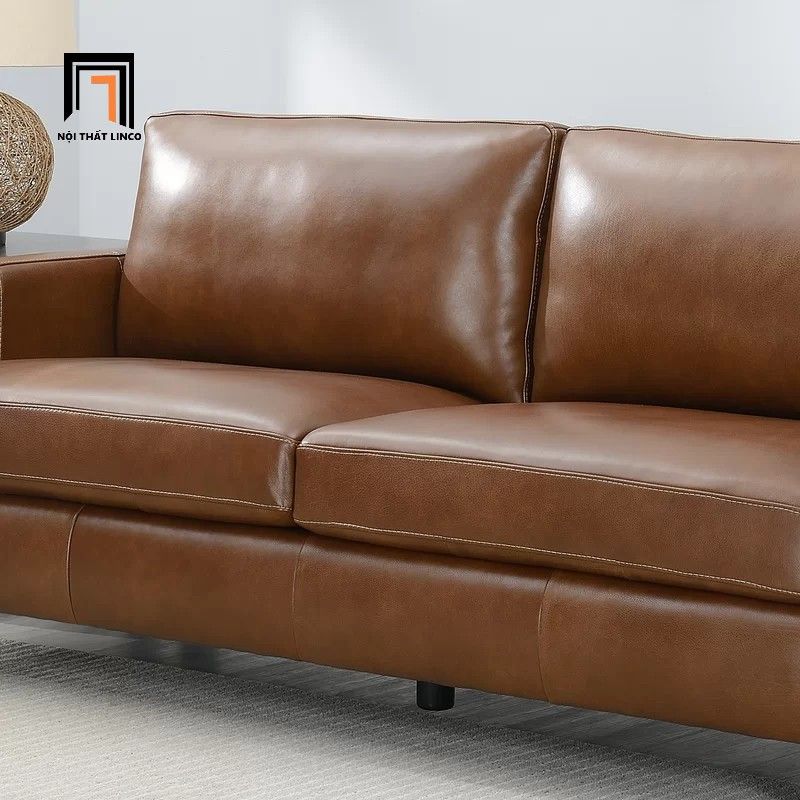  Ghế sofa băng da giả nâu đậm BT10 Maron dài 1m9 nhỏ gọn 