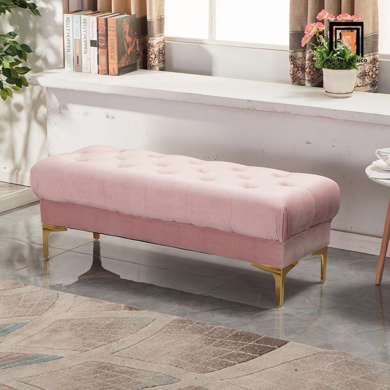  Sofa đôn vải nhung SB28 Kanis 1m2 đẹp tinh tế 