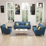  Bộ sofa KT95 Firmini màu xanh dương đẹp cho phòng khách 
