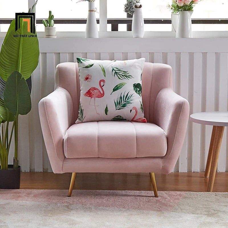  Ghế sofa đơn 1 người ngồi nhỏ gọn DT73 Calmon vải nhung đẹp 
