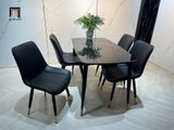  Set bàn ăn 4 người mặt đá giá rẻ 5-BAD4-G3-B67 nhỏ gọn 