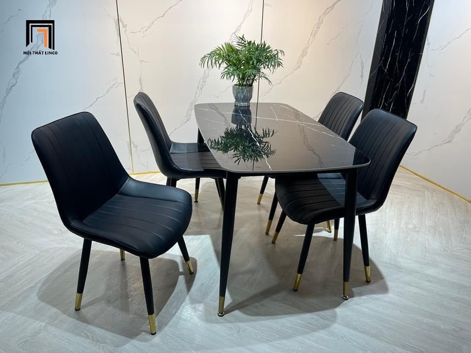  Set bàn ăn 4 người mặt đá giá rẻ 5-BAD4-G3-B67 nhỏ gọn 