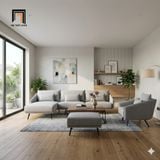  Bộ ghế sofa góc L vải nỉ GT293 Laviere 2m3 x 1m6 phòng khách 