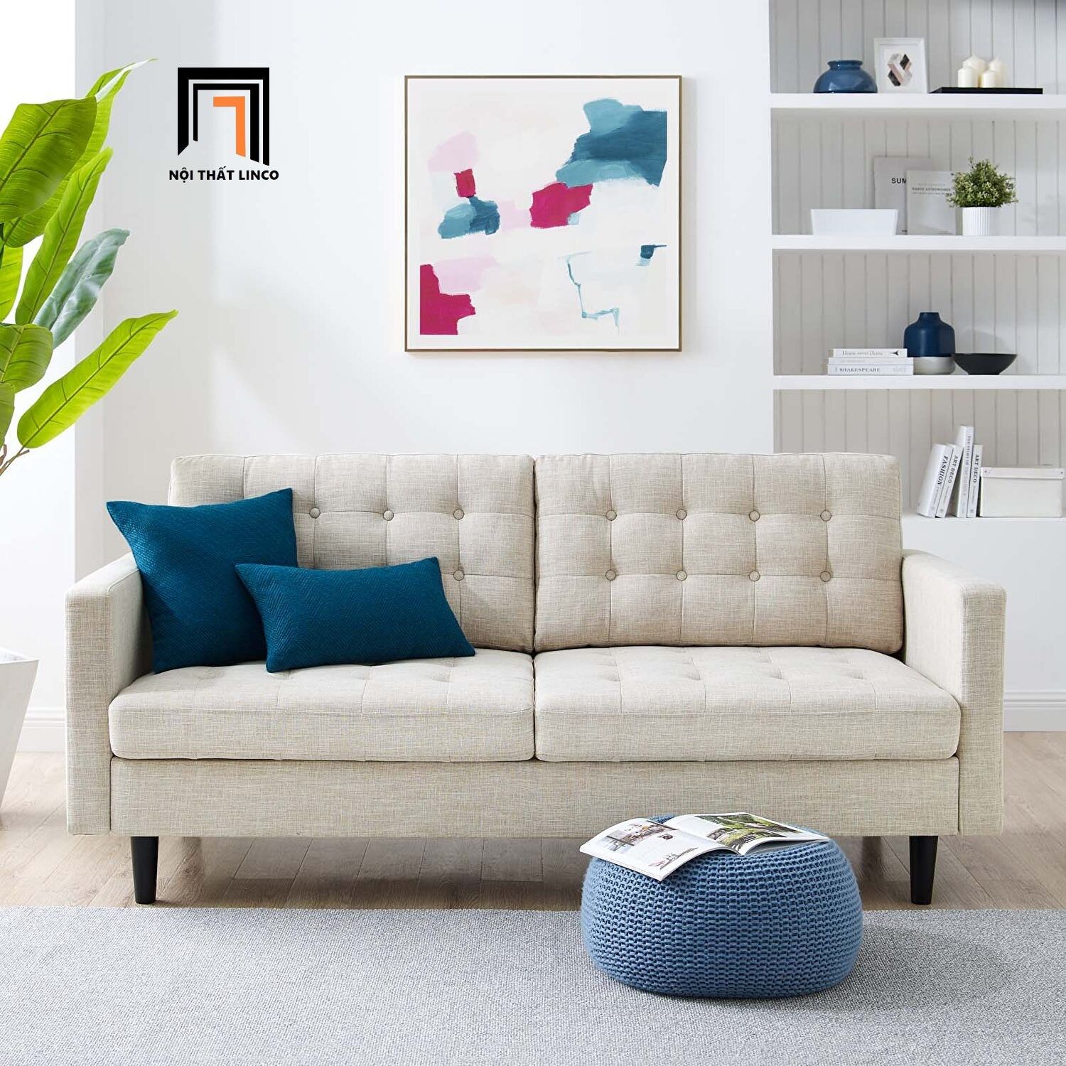  Ghế sofa băng BT8 Ramadin gia đình 2m 3 chỗ ngồi màu xám 
