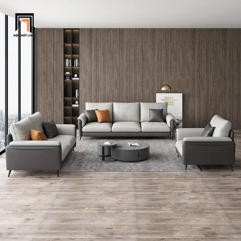  Bộ ghế sofa văn phòng phối màu xám KT51 Jing da công nghiệp 