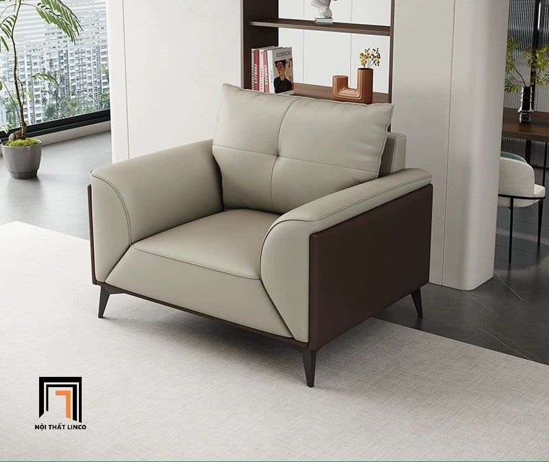  Set 2 ghế sofa văn phòng KHQ165 Mosby da công nghiệp 