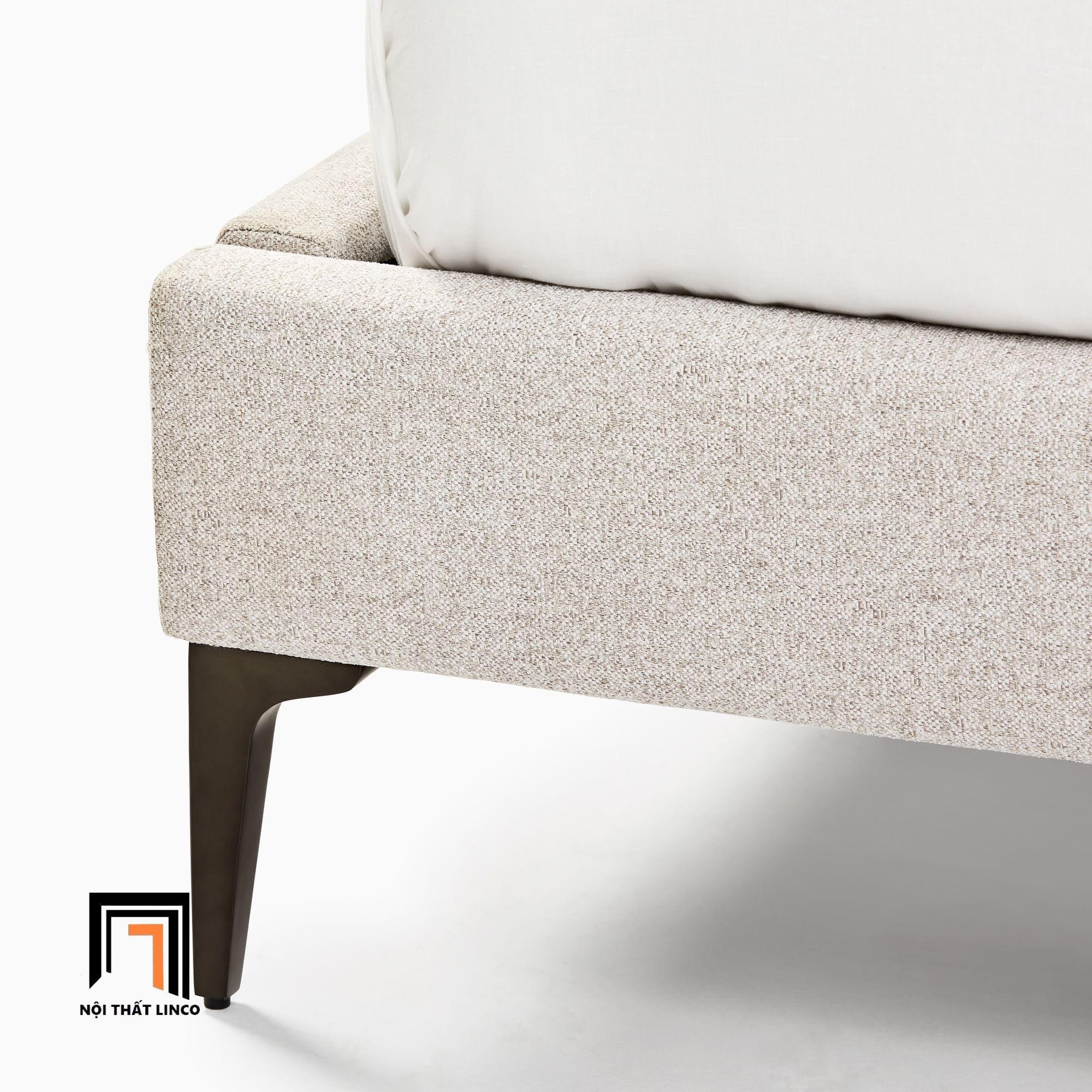  Giường divan bọc vải giá rẻ GN128 Salis 1m6 phòng ngủ nhỏ 