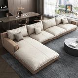  Bộ ghế sofa góc da công nghiệp GT280 Olive 2m4 x 1m6 xinh xắn 