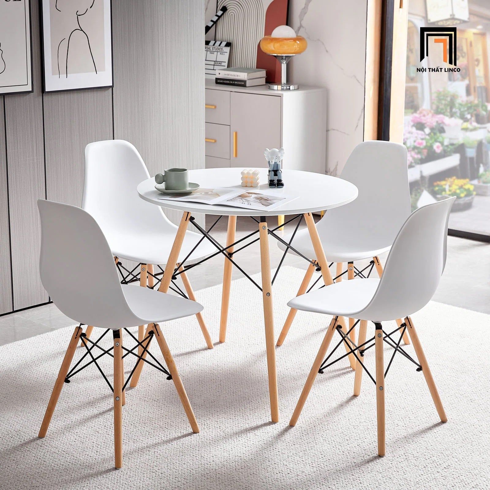  Set bàn ghế ăn giá rẻ 102-BAG4-Monroe cho phòng bếp xinh xắn 