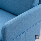  Ghế sofa đơn phòng khách giá rẻ DT105 Ghisham vải xanh dương 