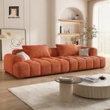  Ghế sofa vải nỉ nhung xinh xắn BT269 Camiel 2m6 cho shop tiệm 